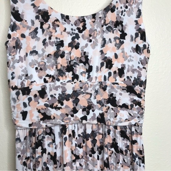 Soma Sleeveless Wrap Cumberbund Empire Waist Soft Rayon Peach Gray Dress XS - Picture 7 of 14